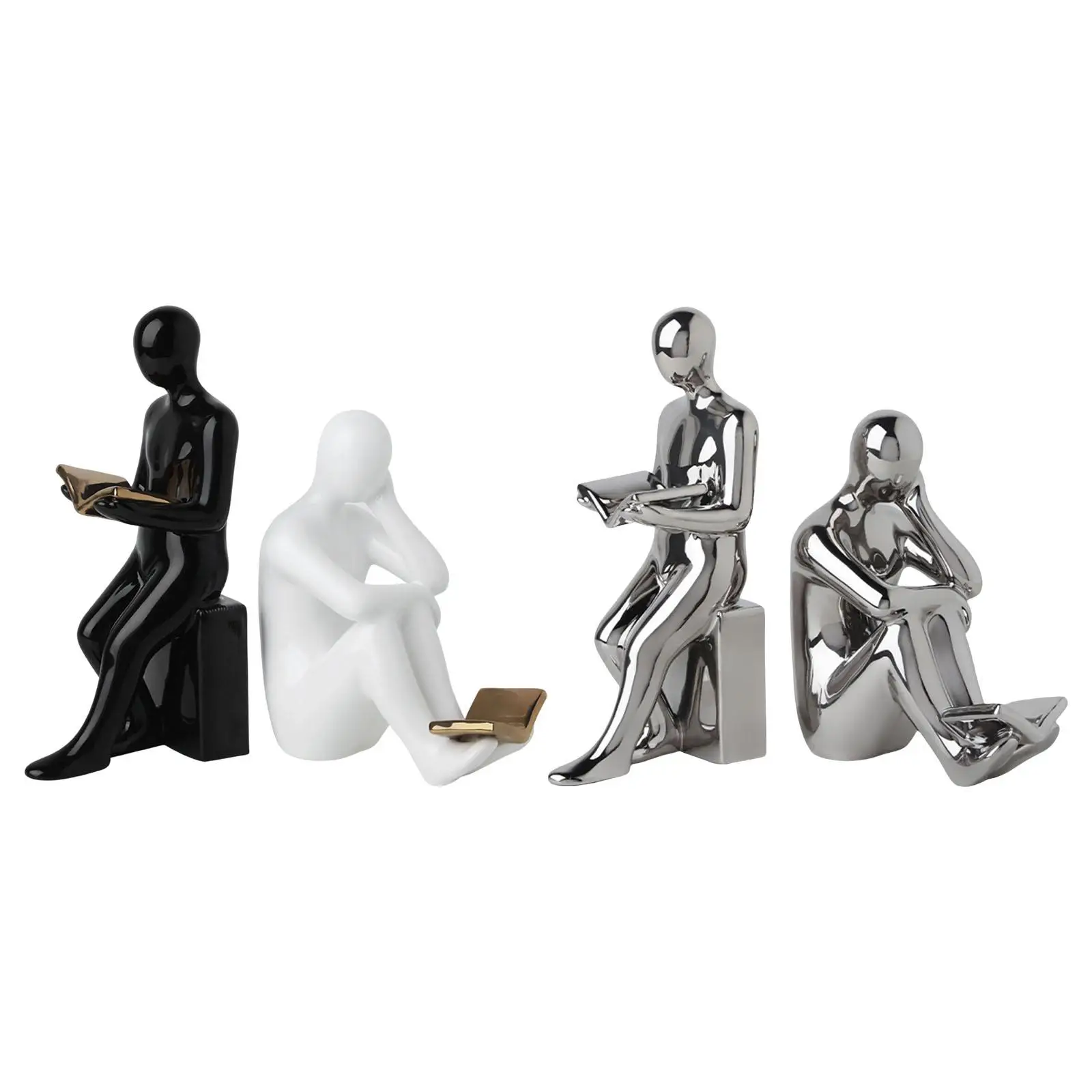 

Ceramic Human Statues Abstract Figurines Collectible Sculpture Gifts Decorative Objects for Shop Decorations Studio Cabinet Bar