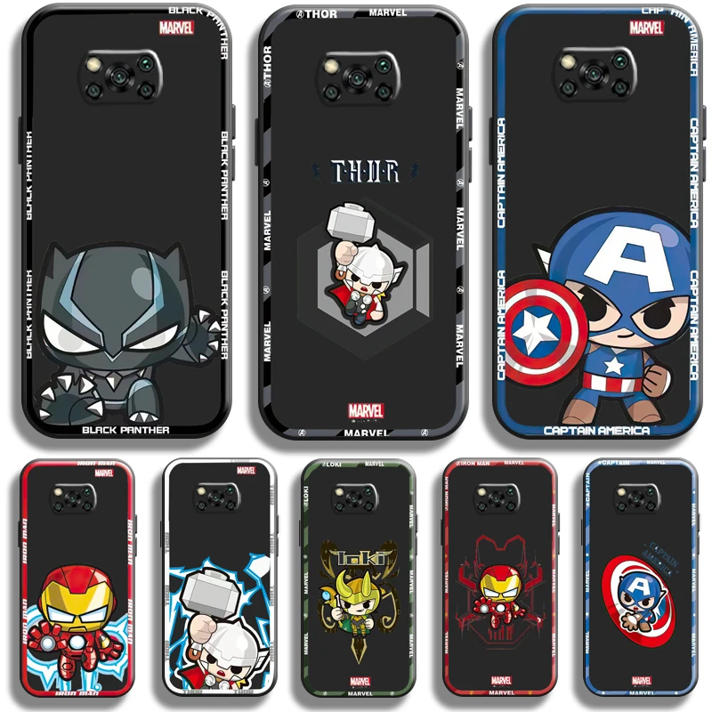 

Avengers Iron Man Phone Case For Xiaomi Poco X3 Pro NFC For POCO X3 GT Case Silicone Cover Funda Liquid Silicon Carcasa