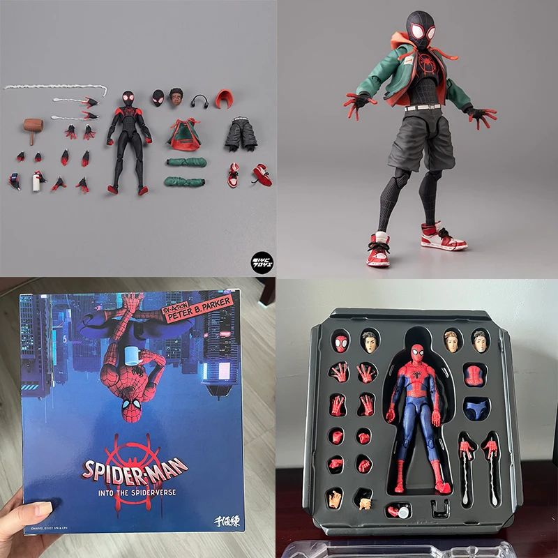 

Sentinel Sv Action Spider-Man Into The Spider-Verse Miles Morales Peni Parker Action Figure Model Toys Gift For Boyfriend Decor