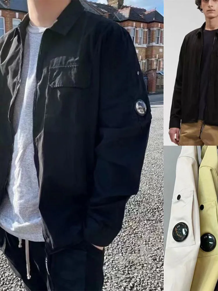 Мужская повседневная модная куртка на молнии с линзами