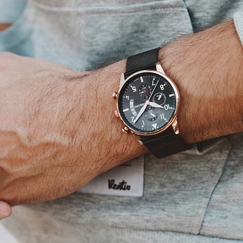 Fashion Sport Chronograph Mens Watches Top Brand Luxury Full Stainless Steel Quartz Watch Waterproof Clock Men Relogio Masculino Other Image