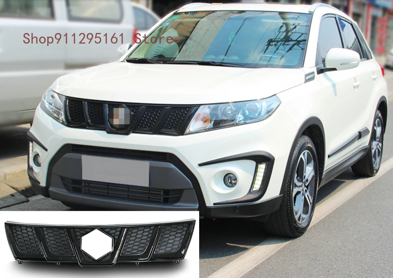 

For Suzuki Vitara 2015-2020 European Car front network Grille mesh protection trim Personal decoration auto parts