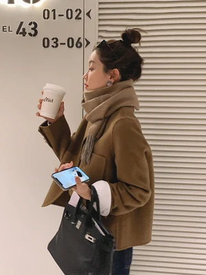 

Women's short coat coat all-match short casual style jacket long-sleeved spring and autumn buttons