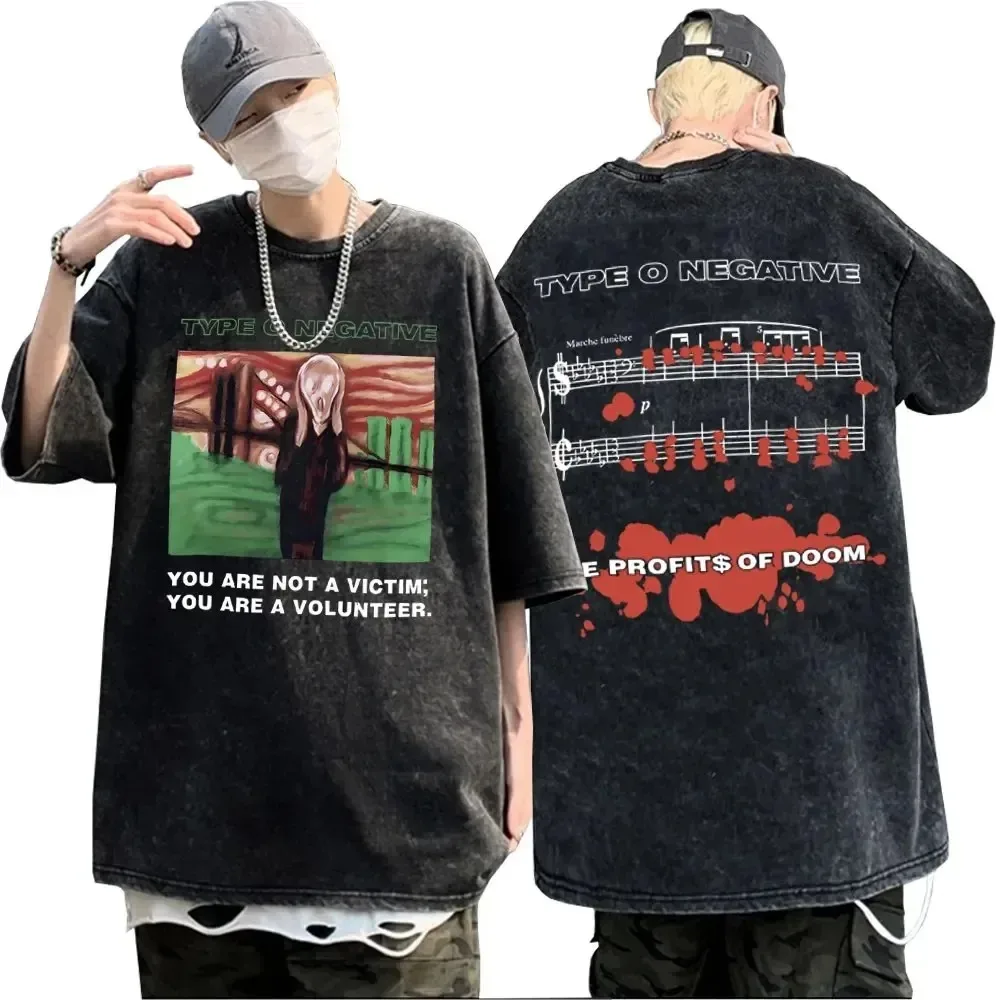 Винтажная Футболка В Уличном Стиле Хип-хоп Рок-группа Отрицательный Октябрь