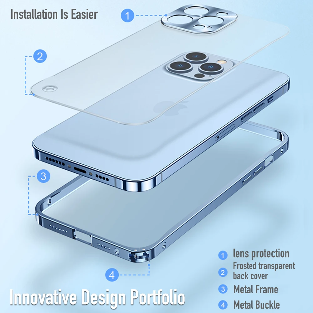 Tanie Etui Na Telefon Iphone 14 13 12 Pro Max Metalowa Rama Ze Stopu Aluminium 12 13 Mini Wsparcie Dla Magnetycznego Bezprzewodowego ładowania Magsafe