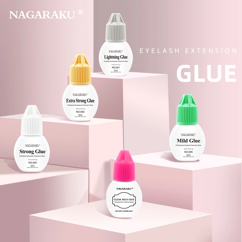 

NAGARAKU Eyelash Extension Adhesive Glue Strong No-Irritation Lashes Mega Volume Hold Bonding Long Retention Fast Dry Makeuptool