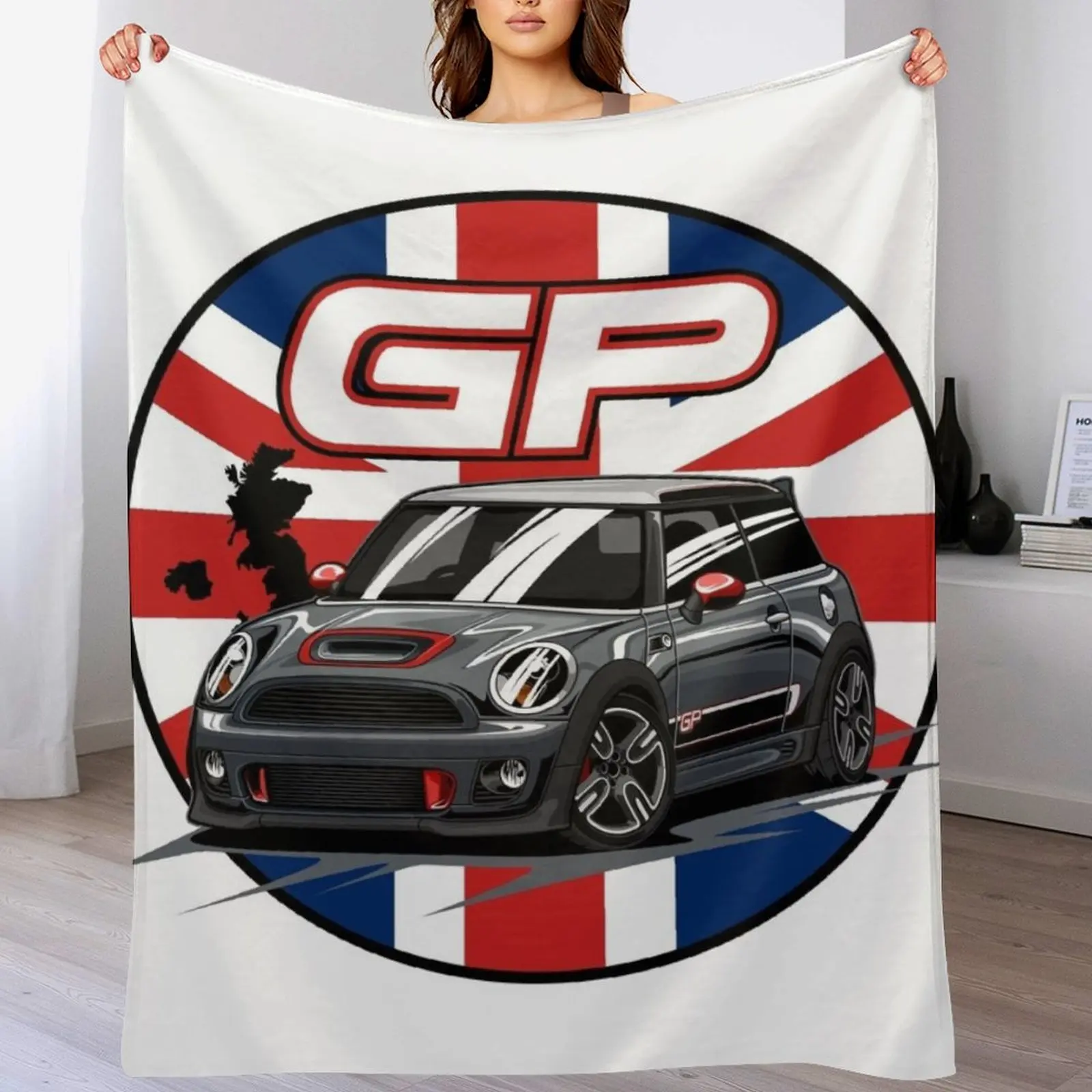 Британский автомобиль Mini Cooper JCW GP плед одеяло одеяла палочки волос постельное