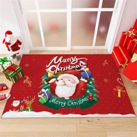 40x60cm front door mat christmas santa claus red carpets for bedroom striped hat snowman floor rug absorbent quick dry bath rug