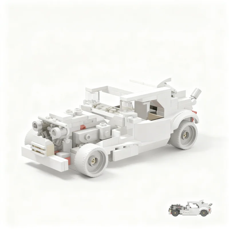 Фото 209 деталей MOC Hot Rod - Модель Modex X City Champions, строительные блоки, конструктор, идея для рождественского подарка, коллекция, художественная сборка. №2