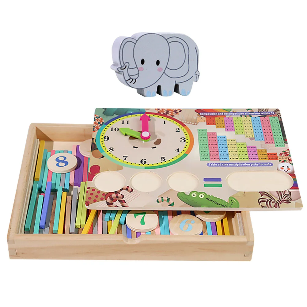 

Number Cognitive Toy Wooden Math Plaything Kids Teaching Aid Cognition Interesting