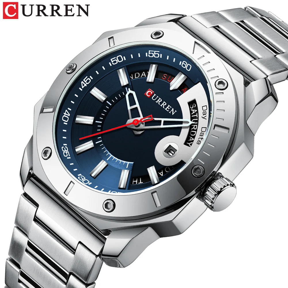 

Curren Calendar Waterproof Male Watch Luxury Business Bracelet Homme Men'S Quartz Wristwatch Clock For Mens Hours Orologio uomo