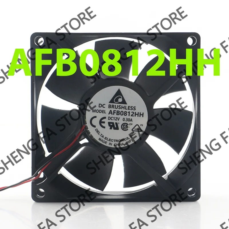 Фото Вентилятор охлаждения AFB0812HH Delta 5V 24V 48V DC 12V 0.30A AC EC 8025 80X80X25MM 8CM бесшумный, мощный, для блока питания и корпуса, с двойным шарикоподшипником №4