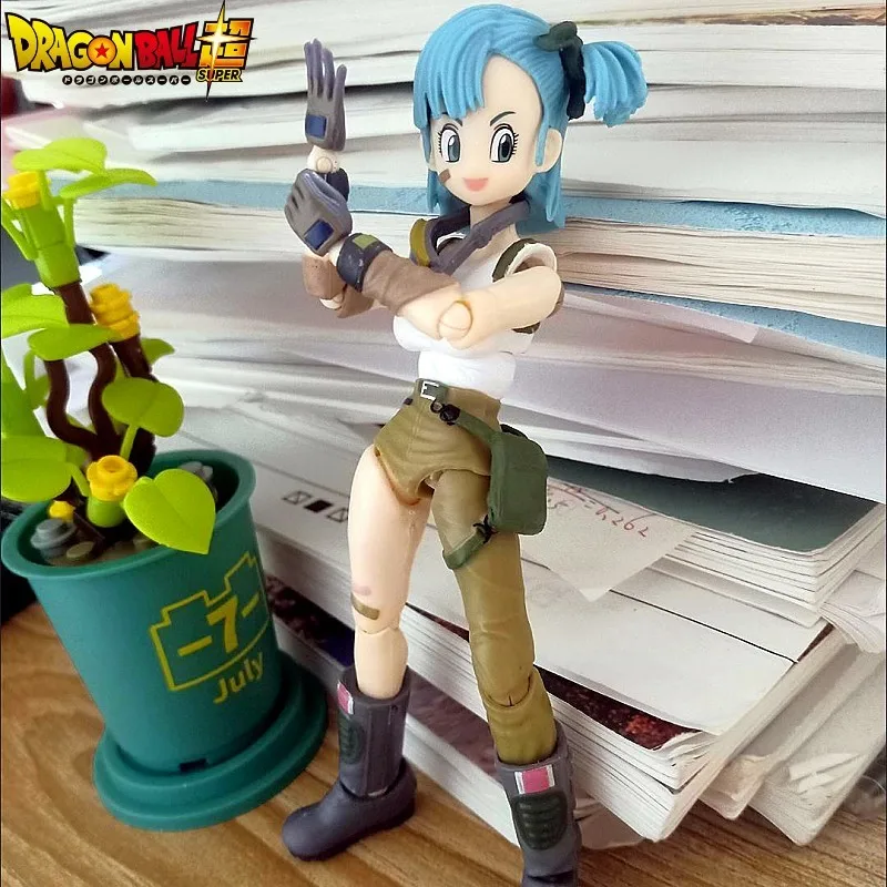 

Anime Dragon Ball Bulma Action Figure MFG Series SHF Soldier Accessories PVC Statue Doll Collectible Model Toy For Children Gift