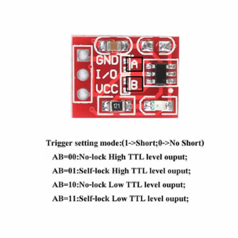 Емкостный сенсорный переключатель TTP223 модуль с самоблокировкой для Arduino 20/50/100 шт.