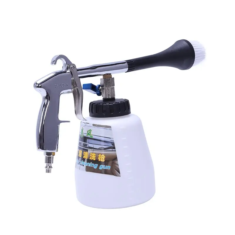

Air Pulse Device Pneumatic Dust Gun Car Interior Cleaning Gun Portable Air Gun (US Interface) With Brush Head