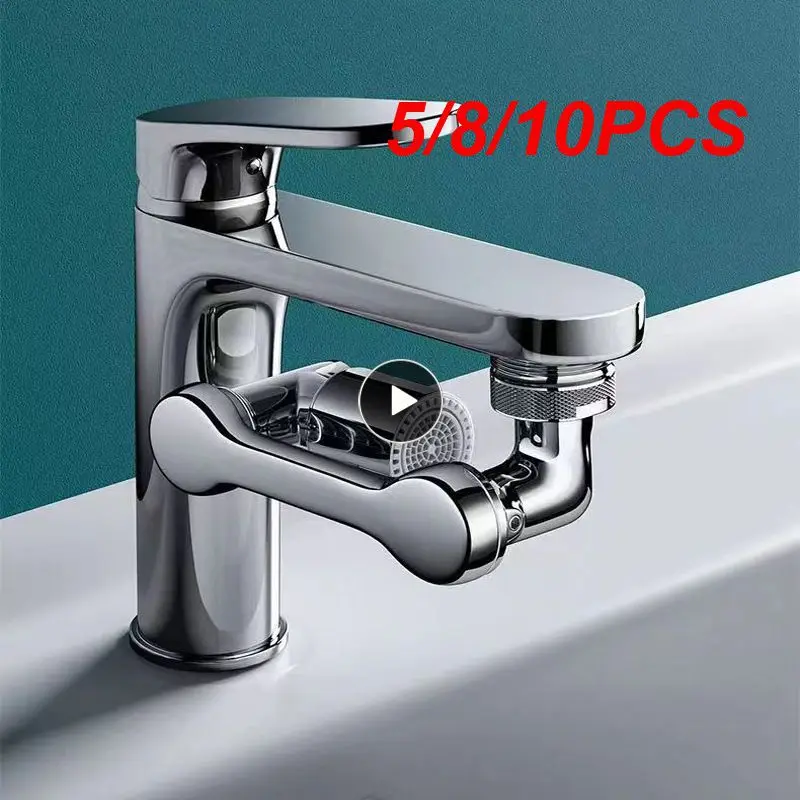 

5/8/10PCS Stainless Steel Kitchen Washbasin Faucet Bubbler Nozzle Splash Proof Plastic Splash Filter 360 Rotate