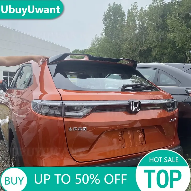 

ABS Material Rear Car Spoiler For Honda HR-V VEZEL HRV XRV XR-V 2021 2022 Primer Color tail wing decoration Roof Spoiler