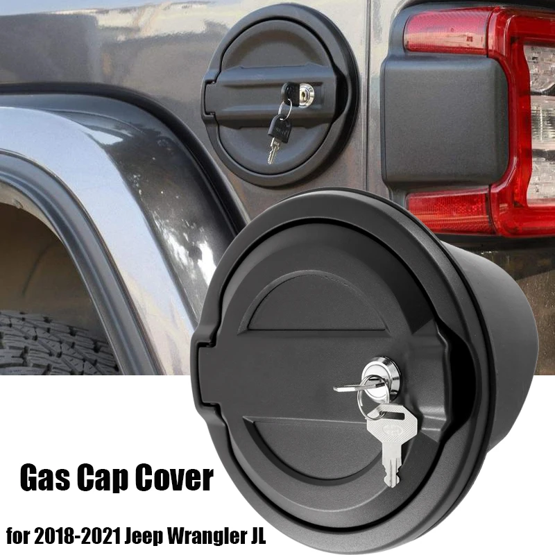 

Car Exterior Gas Petrol Fuel Tank Cap Cover Replacement with Lock Fit for Jeep Wrangler JL 2018-2021