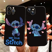cartoon cute lilo stitch for apple iphone 13 12 11 pro max 13 12 mini 5 5s 6 6s 7 8 plus se2020 x xr xs max phone case