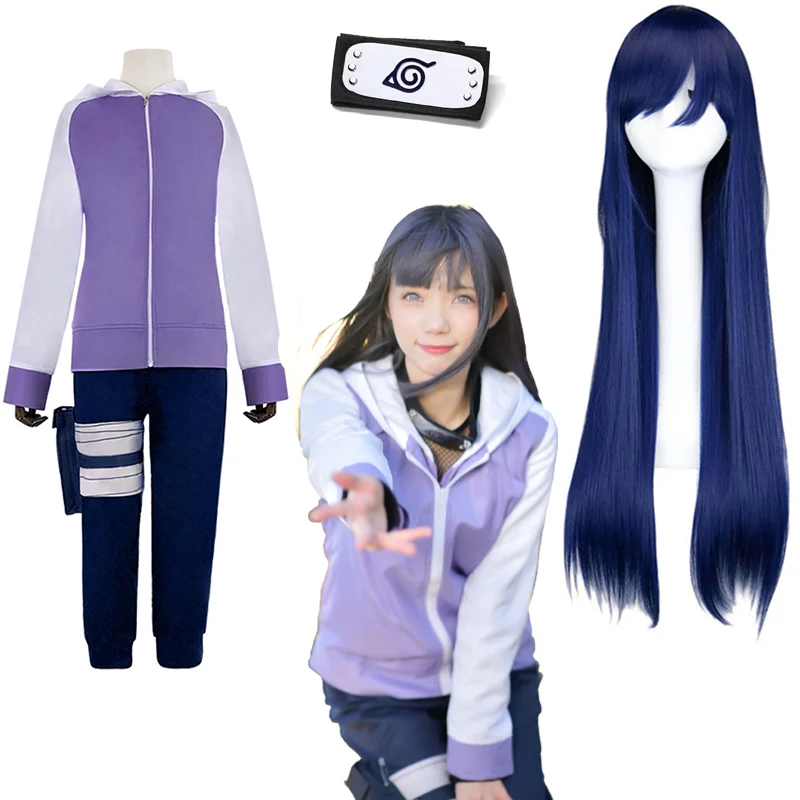 

Косплей хиуга Хината из аниме «Наруто Хината», костюм для косплея, униформа ниндзя из аниме, костюмы на Хэллоуин для женщин