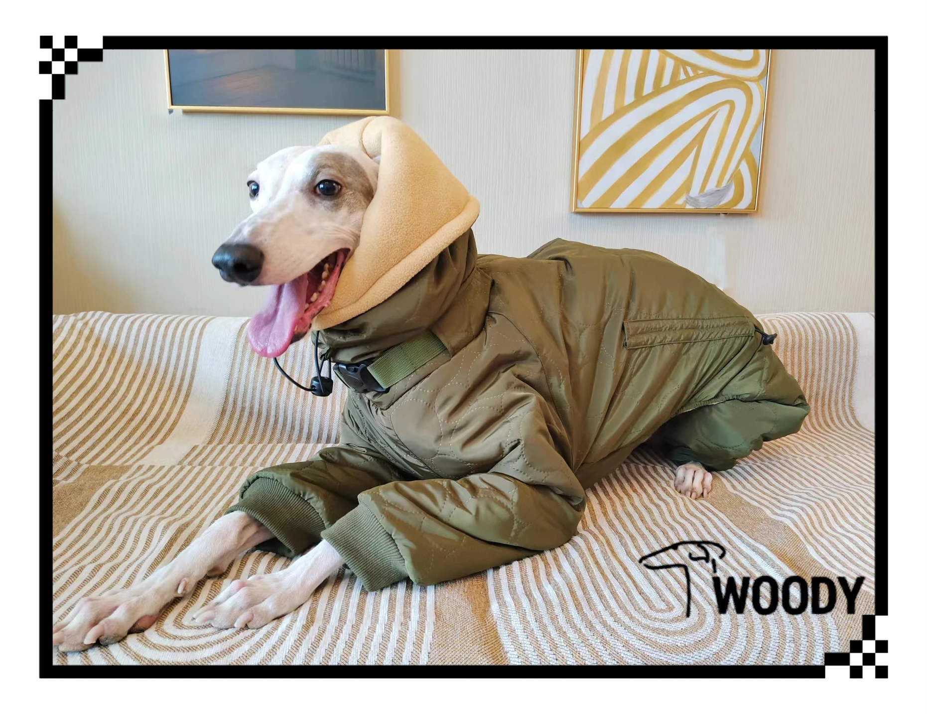 Фото Spuer-thick  Soft Winter Dog Clothes Greyhound Costumes Dog Warm Apparel Whippet Coat Italian Greyhound Jacket №2