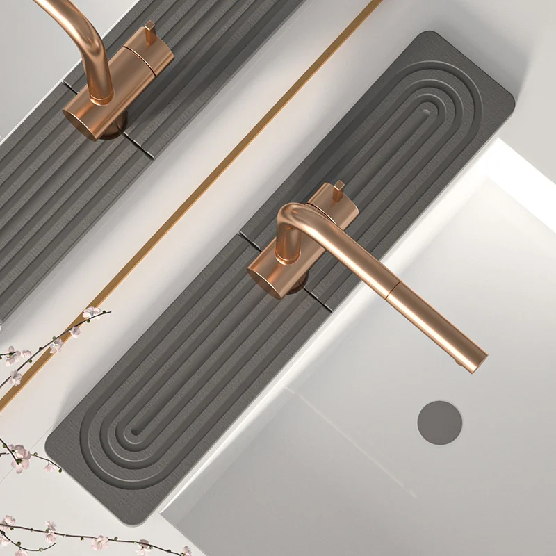 

Каменный коврик для кухонной мойки - быстросохнущий диатомитовый защитный экран от брызг, влагопоглощающий каменный поддон дл...