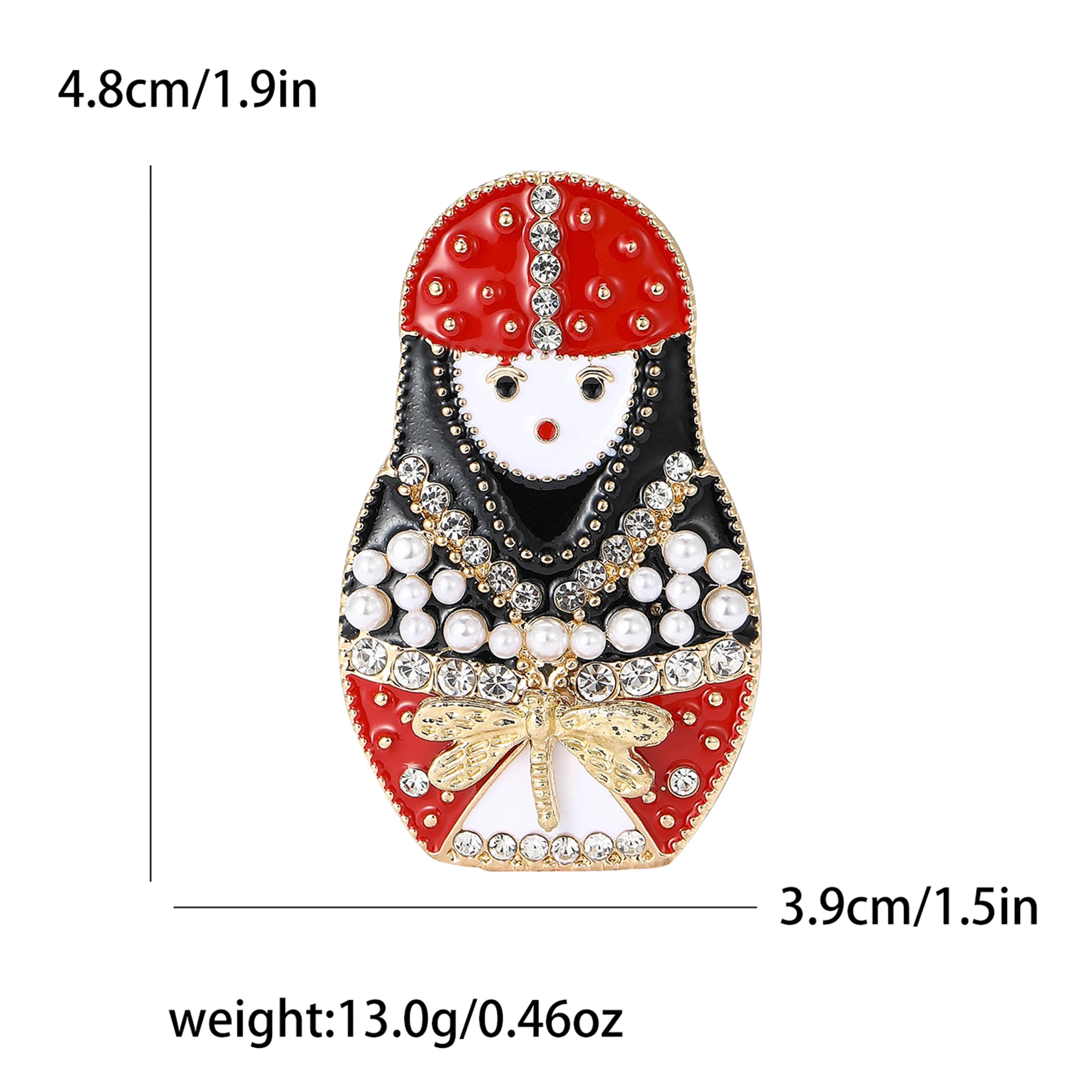 Эмалированная брошь в виде медведя