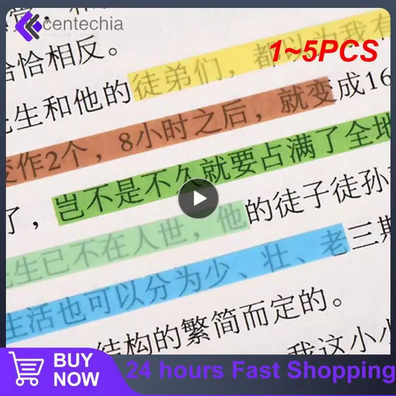 

1~5PCS 300 Sheets Colorful Fluorescent Sticky Notes for Translucent Waterproof Student Stationery Supplies Studying Planners