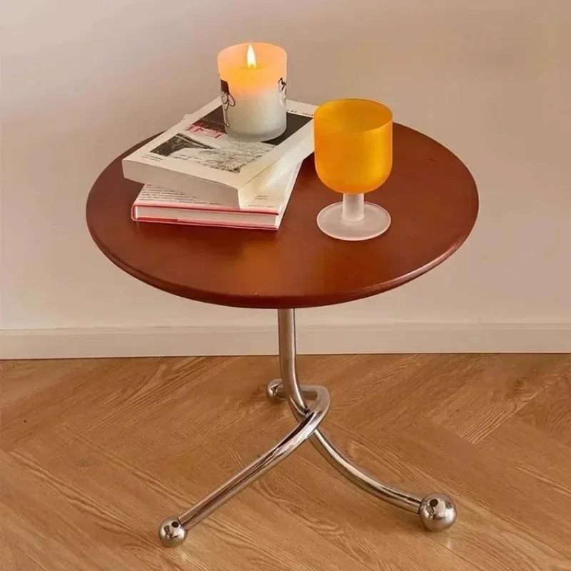 Круглый металлический приставной столик мебель для гостиной стеллаж хранения