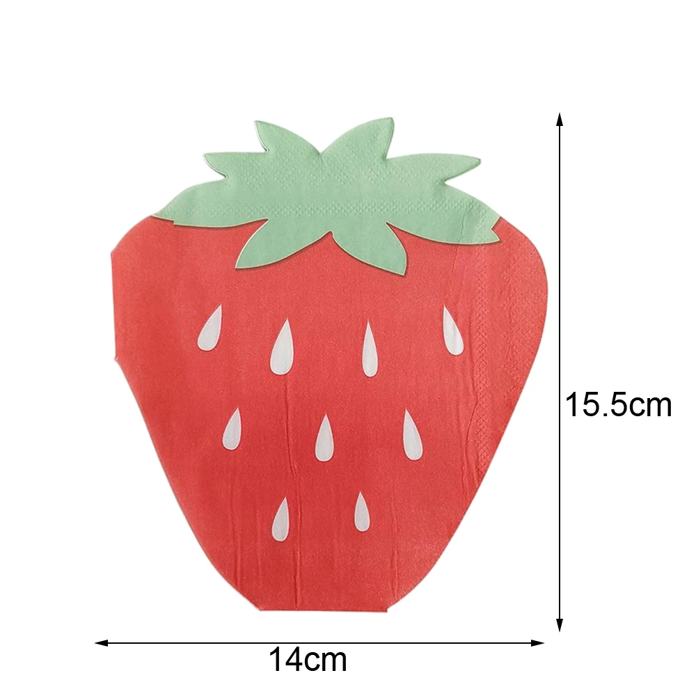 

Клубничные бумажные салфетки в форме клубники