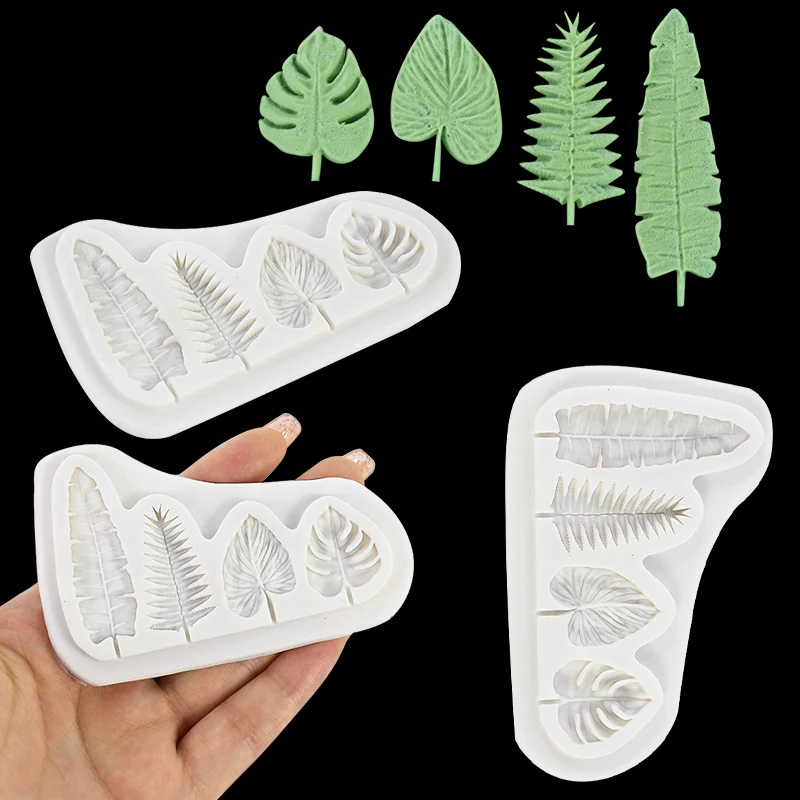 

Turtle Leaf Fondant Silicone Mold Tropical Themed Palm Leaf Banana Leaf Fondant Tool Cake Decor Chocolate Candy Sugar Craft Mold