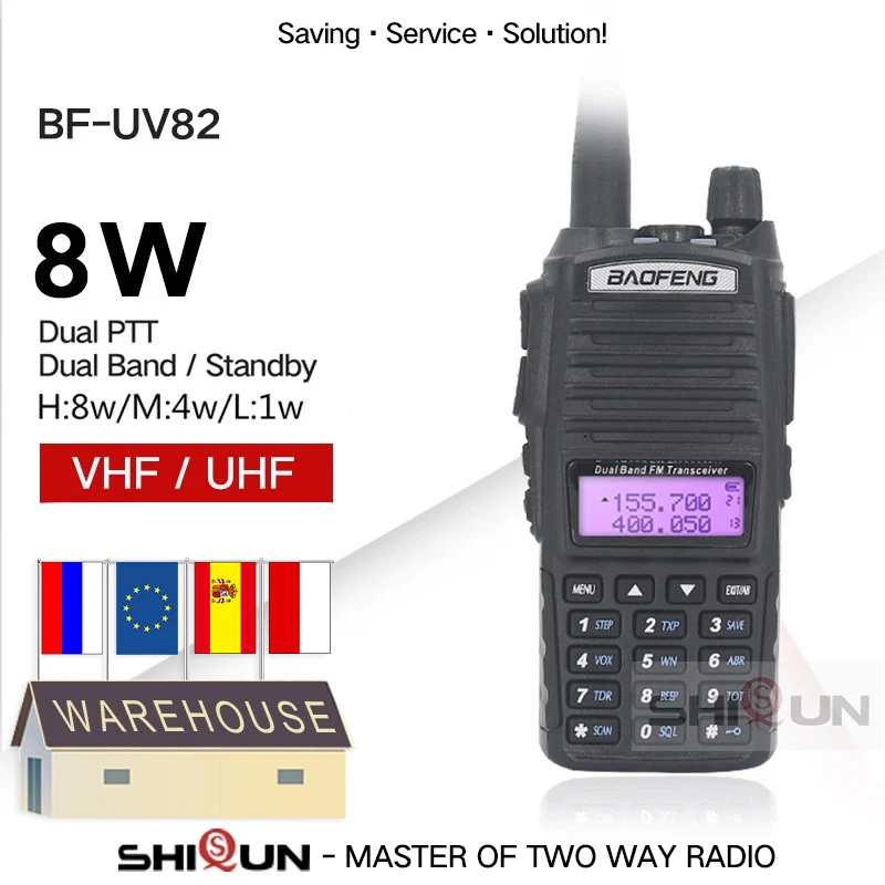 

DMR CB Radio Baofeng UV-82 8W UV 82 Walkie Talkie 10 KM 2 Way Ham Radio Dual PTT UV-XR UV-9R GT-3TP UV-5R Plus UV-16 UV-10R UV82