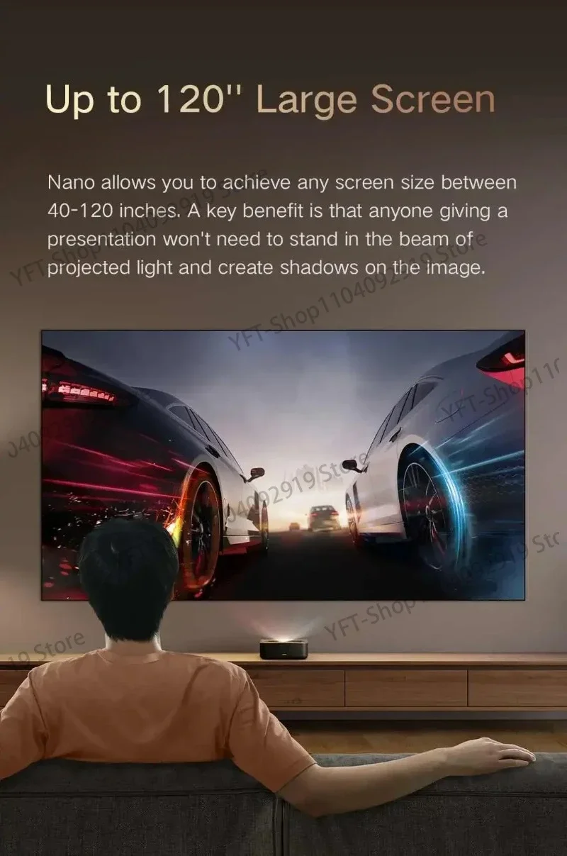Proyector enfoque ultracorto para el hogar proy فا montada en la pared Ultra Jugend (nuevo y95 nuevo)