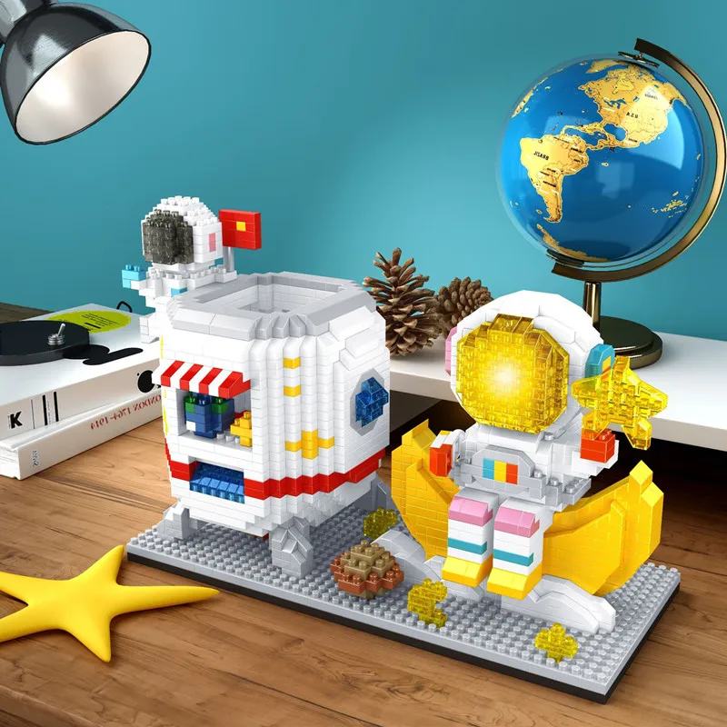 

1768 PCS Aerospace Astronaut Electronic Building Blocks Brush Pot Compatible MOC DIY Blocks With Light Toys for Children Gifts
