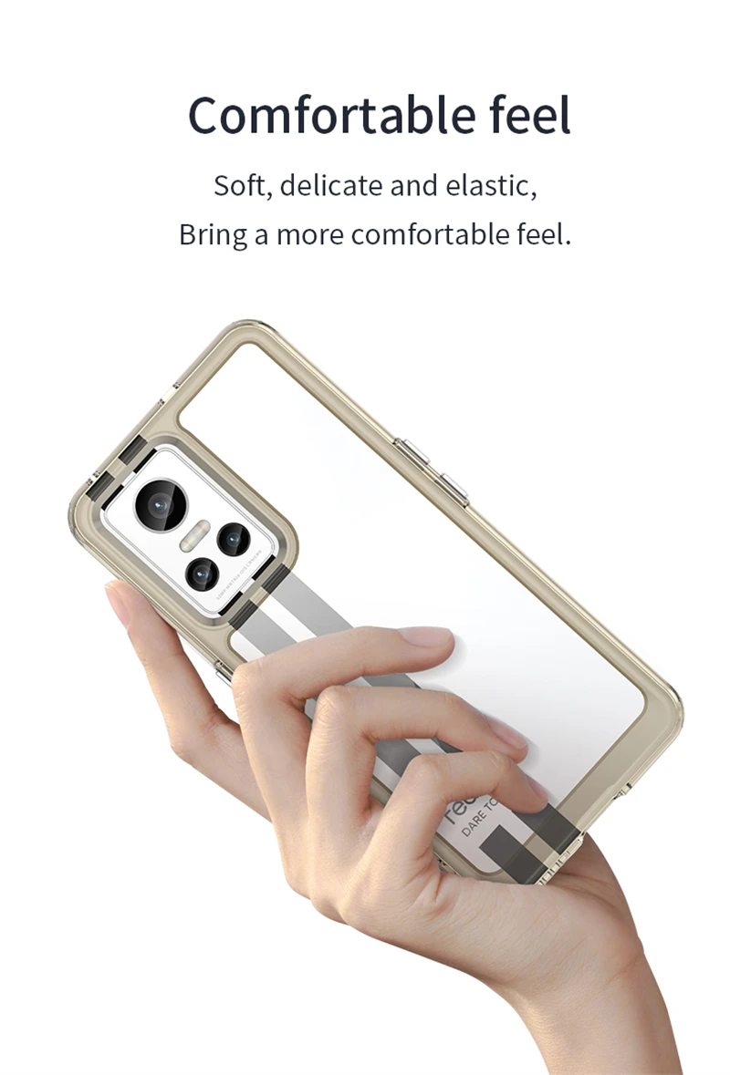 Transparent Case For Realme GT Neo 3 Case Colorful Protective Silicone Back Case For Realme GT Neo 3 Cover For Realme GT Neo 3