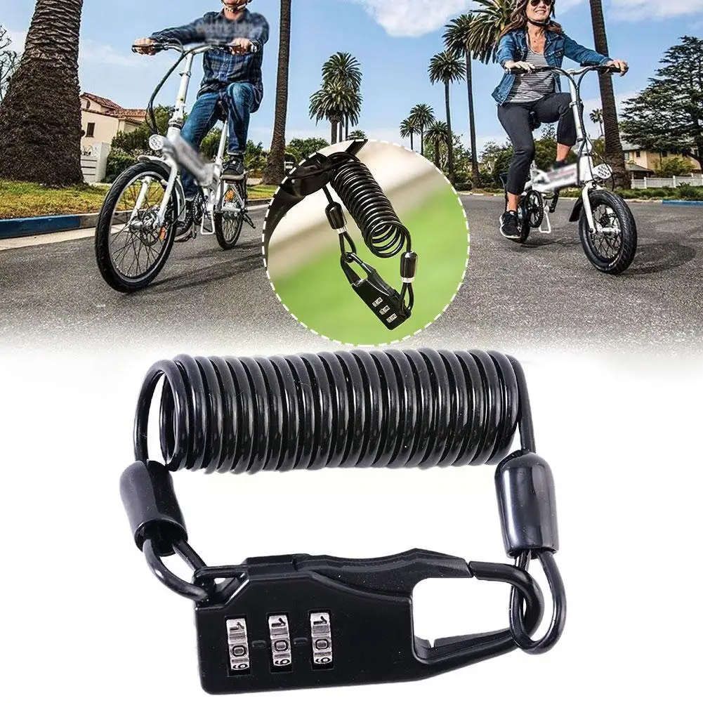 

Замок для шлема портативный, стальной трос, 3-значный пароль, велосипедный замок для шлема, комбинированный велосипедный трос, аксессуары, Moun V7M5