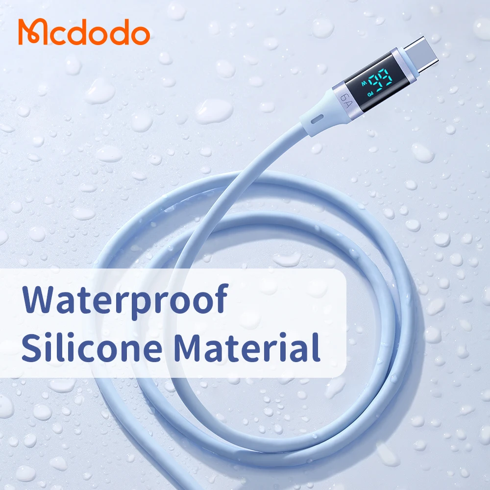 Mcdodo Digital HD Type-C Super Charge Data Cable 66W/6A fast charge Cable For Xiaomi Samsung CA-192