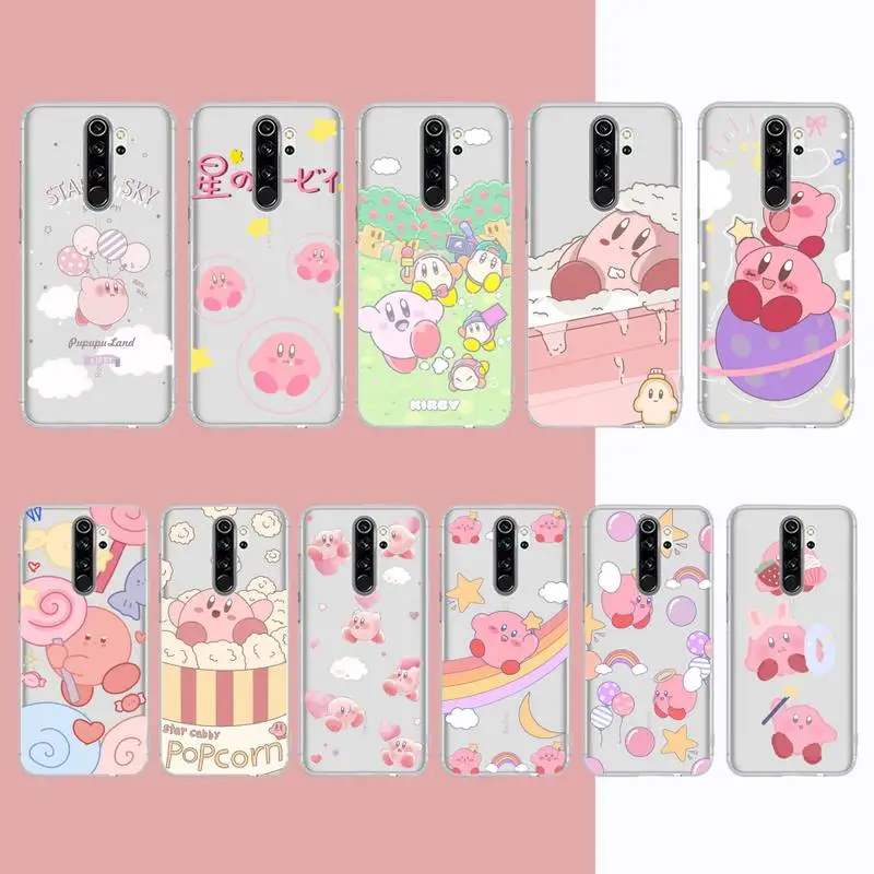 

MINISO K-KIRBYS Phone Case for Samsung S20 S10 lite S21 plus for Redmi Note8 9pro for Huawei P20 Clear Case