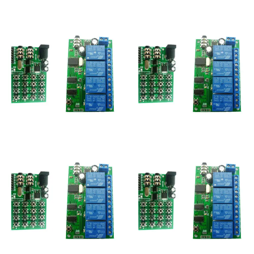 AD22B04 12V 4ch MT8870 DTMF Tone декодер сигналов релейный пульт дистанционного управления для телефона PLC