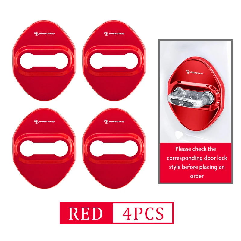 

Для Mazda 4 шт. Защелка дверного замка автомобиля Польский металлический защитный колпачок 3 Alexa CX4 CX5 CX8 2 3 6 DJ BL BM GJ CX-5 CX5 CX-3