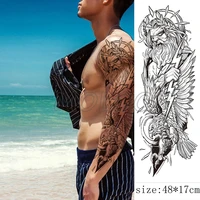 temporary tattoo sticker angle wings flower rose penoy full arm body art anime fake tattoos for woman man
