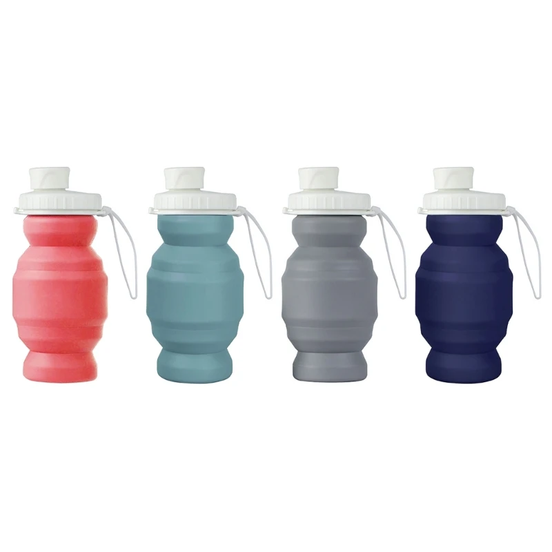 

320ml Portable Foldable Silicone Water Bottle Heat Resistant Foldable Outdoor Cycling Sport Water Cup Water Bottle