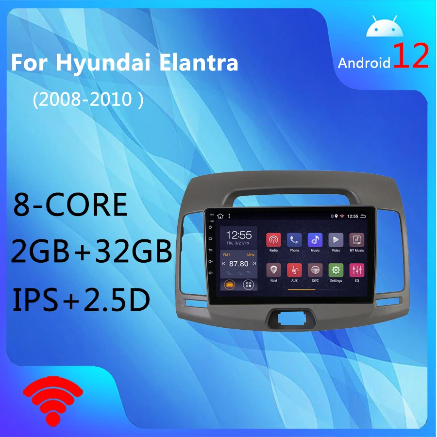 

Wanqi 9 дюймов Android 12,0 8Core 2 + 32GB GPS навигация автомобильный Радио медиаплеер для Hyundai ELANTRA Korea 2008-2010