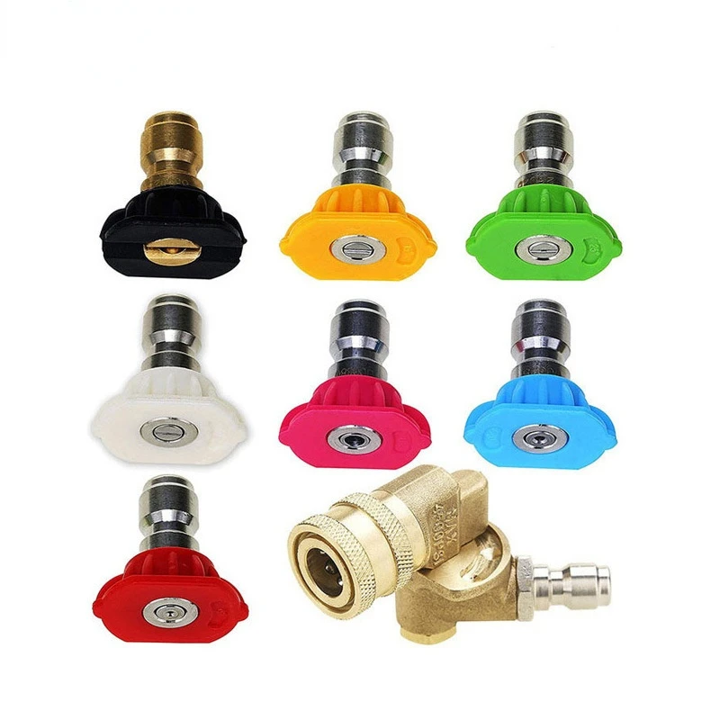 

High Pressure Adjustable Sprayer Car Wash Gun Jet Lance With 7Nozzle Tips Angle Curved Rod Washer Garden Water Guns