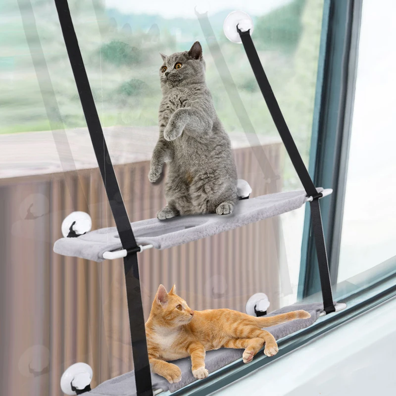 Подвесная кошачья кровать-гамак удобный плюшевый коврик для домашних животных