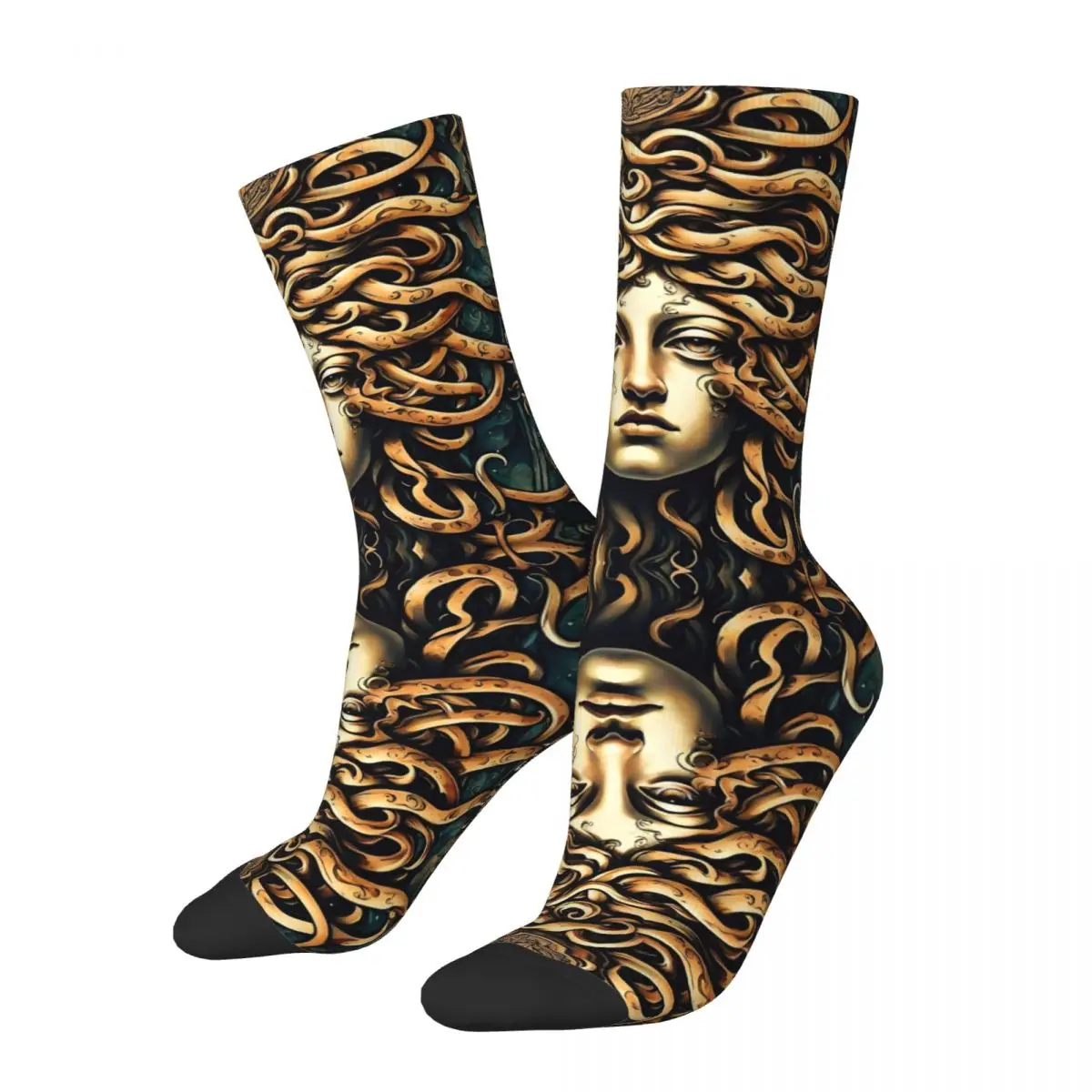 

Всесезонные короткие чулки Medusa, мифологические носки в стиле Харадзюку, повседневные длинные носки в стиле хип-хоп, аксессуары для мужчин и женщин, подарки