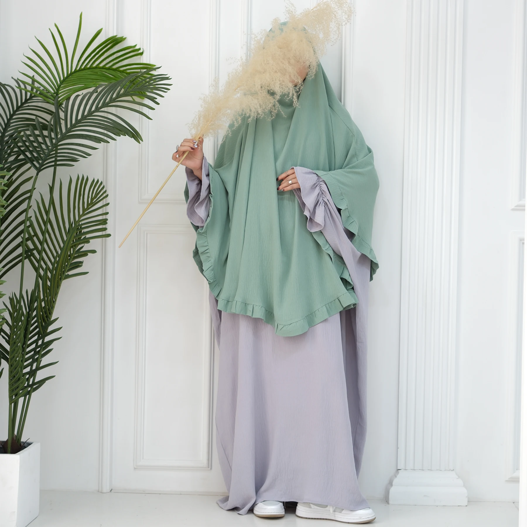 Мусульманский молитвенный хиджаб Khimar шарф тюрбан Рамадан ИД Женский исламский