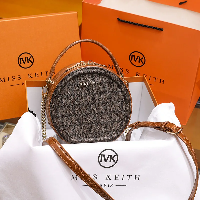 

Роскошный женский брендовый клатч IVK, дизайнерские круглые сумочки через плечо, Женский дорожный тоут-клатч