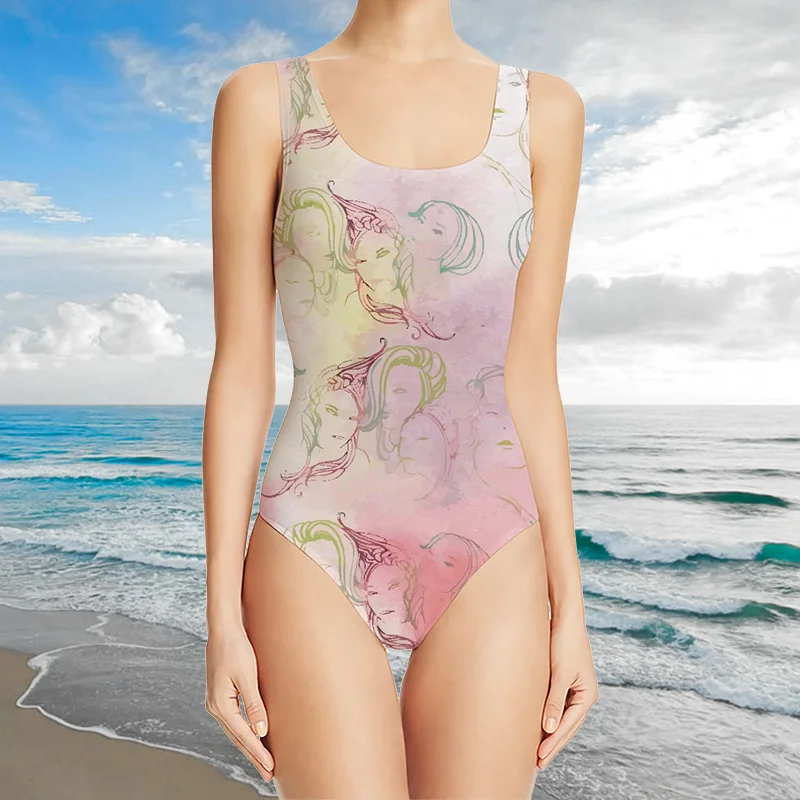 

Женские комплекты бикини большого размера, цельные купальники с открытой спиной, пляжная одежда для купания, женский купальник, монокини, б...