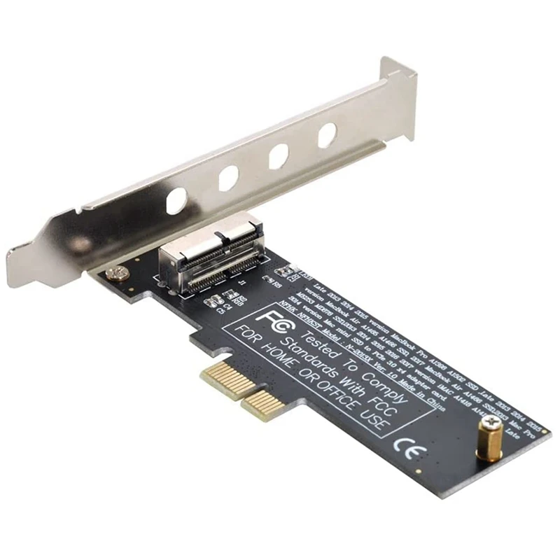 

PCI Express конверсионная карта PCI-E 1X до 12 + 16 Pin для 2013-2017 Mac Pro Air SSD конверсионная карта